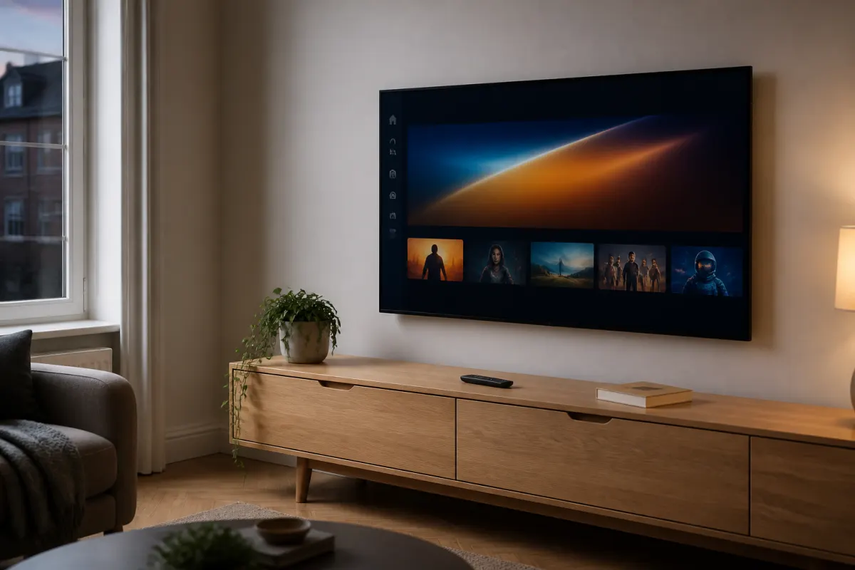 Living room TV ready for Star V2 IPTV setup